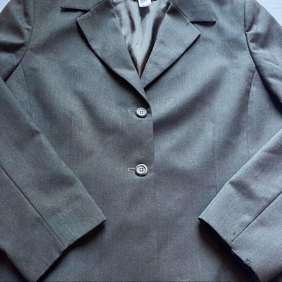 Pendleton Petite Skirt and Jacket set dark green Size 16 Wool padded shoulders - Picture 11 of 15